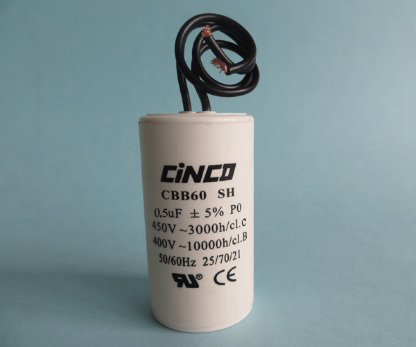 0.5mF 400V 450VAC CBB60B wire Motor Run Capacitors