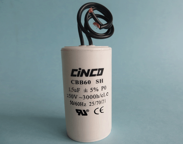 1.5mF 250V CBB60B flexible cable AC Motor Run Capacitor