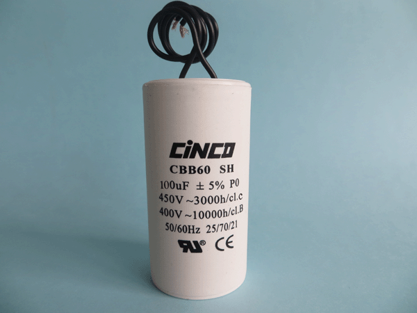 100mF 400V 450VAC CBB60B wire Motor Run Capacitors