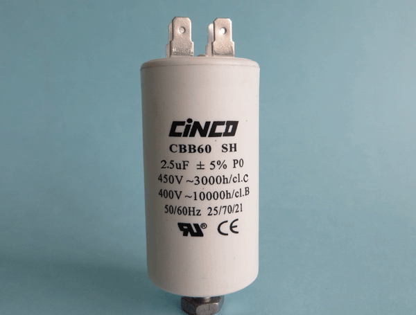 2.5UF 400V 450VAC CBB60A Motor Run Capacitors