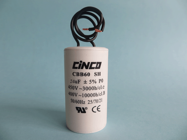 24mF 400V 450VAC CBB60B wire Motor Run Capacitors