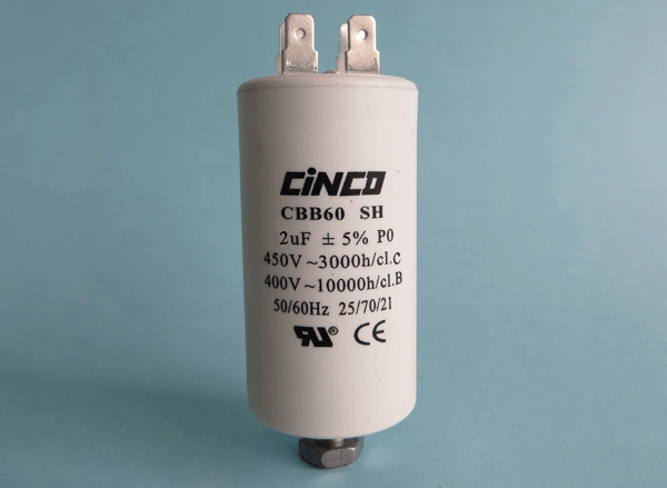 2UF 400V 450VAC CBB60A Motor Run Capacitors