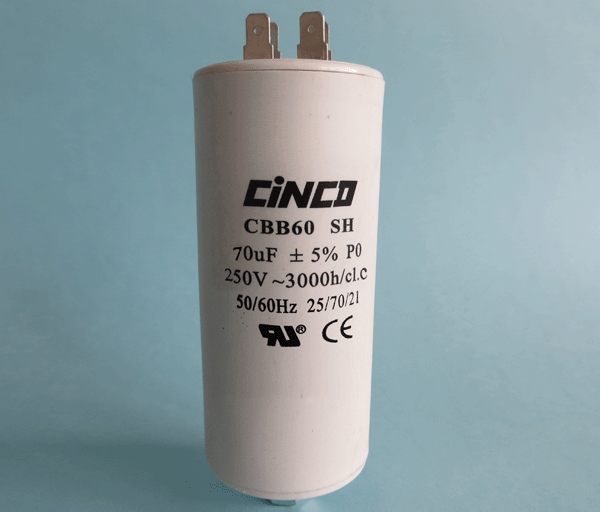 70uF Motor Run Capacitor 450V Twin Cable