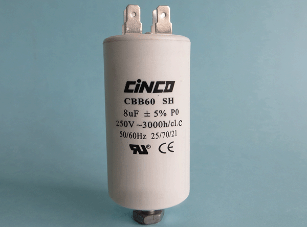 8UF 250Vac CBB60A Motor Run Capacitors 4pins