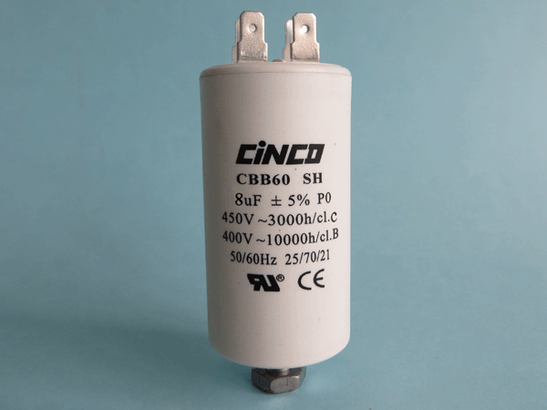 8UF 400V 450VAC CBB60A Motor Run Capacitors