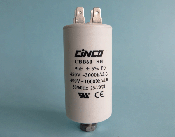 9UF 400V 450VAC CBB60A Motor Run Capacitors