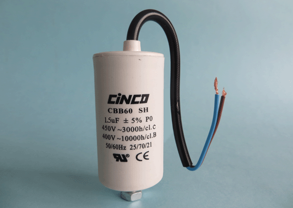 1.5mfd 400V 450V AC CBB60C Bipolar Cable Motor Run Capacitor