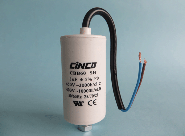 1mfd 400V 450V AC CBB60C Bipolar Cable Motor Run Capacitor