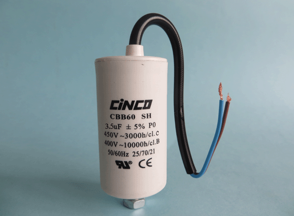 3.5mfd 400V 450V AC CBB60C Bipolar Cable Motor Run Capacitor